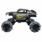 RC car shown slight tilt highlighting wheel stance and frame