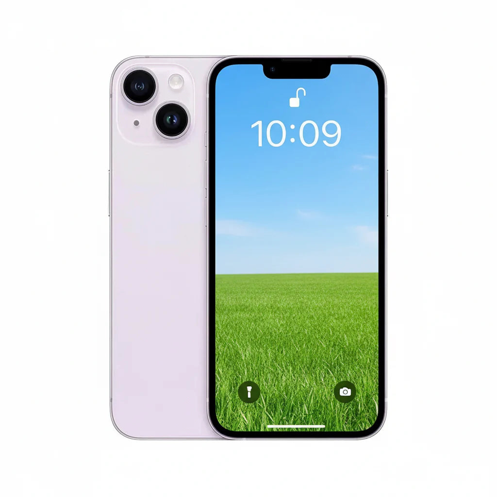 Apple iPhone 14 - 128GB / 256GB / 512GB - Midnight, Starlight, (PRODUCT)RED, Blue, Purple, Yellow With 100% battery - Pristine - Refurbished Apple