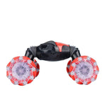 RC car displayed upright with lights shining and body shape visible