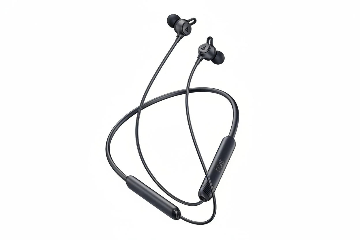 boAt Rockerz Strive Wireless Headphones - Onyx Black, Bold Blue boAt