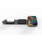 Mophie Snap wireless travel charging kit with devices on display