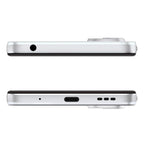 Motorola E32 misty silver front view with display on