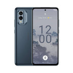 Side-angled view highlighting Nokia X30 Ice White screen edge