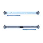 Ice blue OPPO Reno10 phone angled on white background