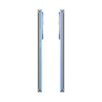 Ice blue OPPO Reno10 handset angled display