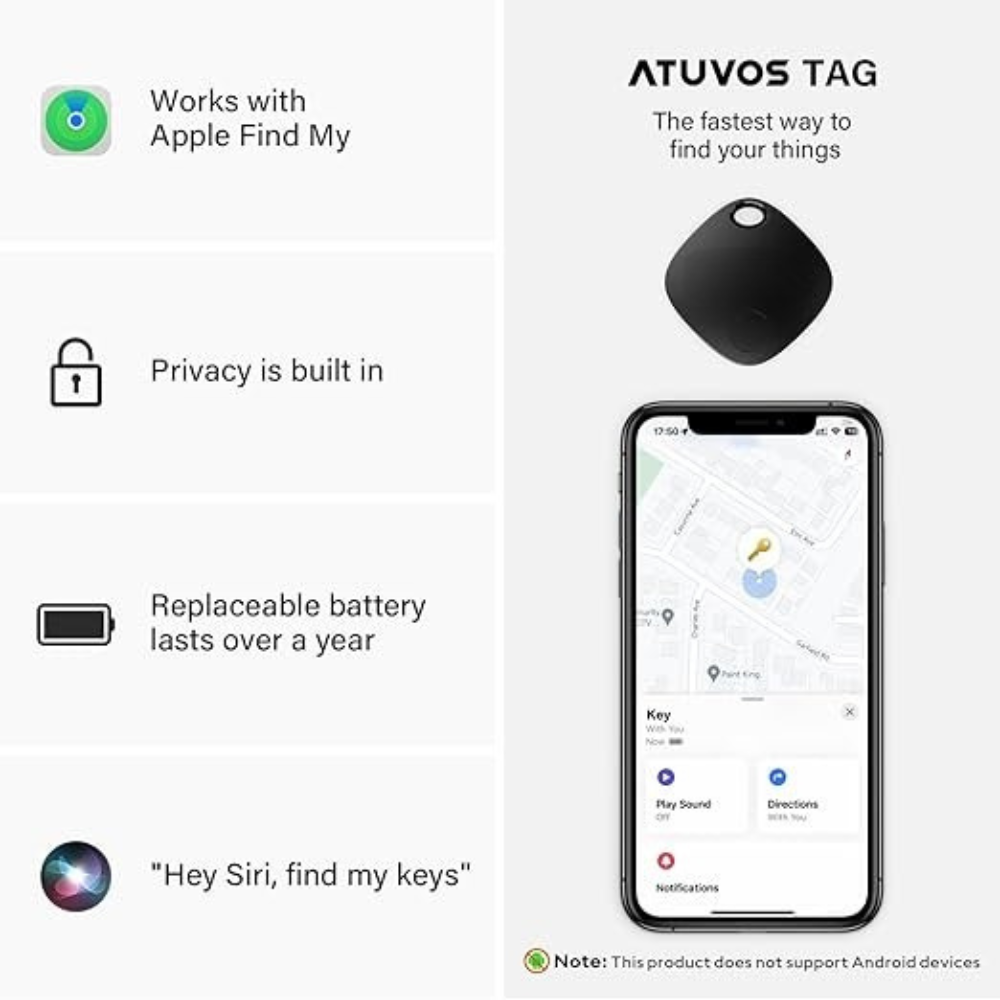 Tristar Air Tag With Bluetooth - Item Finder 2 Pack - Black