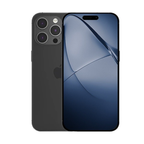 Refurbished iPhone 15 Pro Max in Titanium finish – front view, clean screen and body