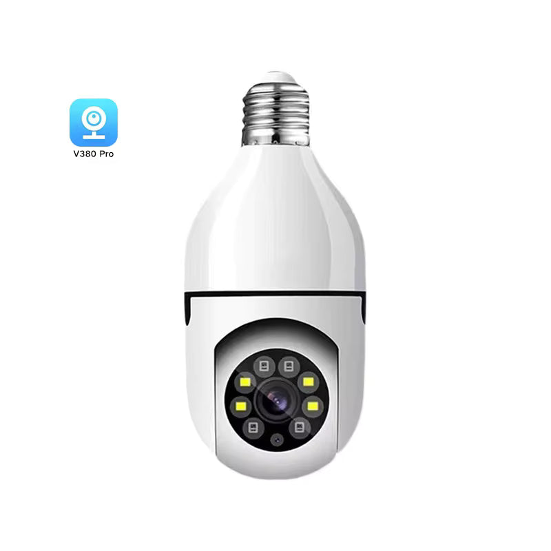 V380 Pro 2MP E27 Light Bulb Camera Two Way Audio Human Motion Detection WiFi Camera Smart Home Security CCTV Bulb Camera