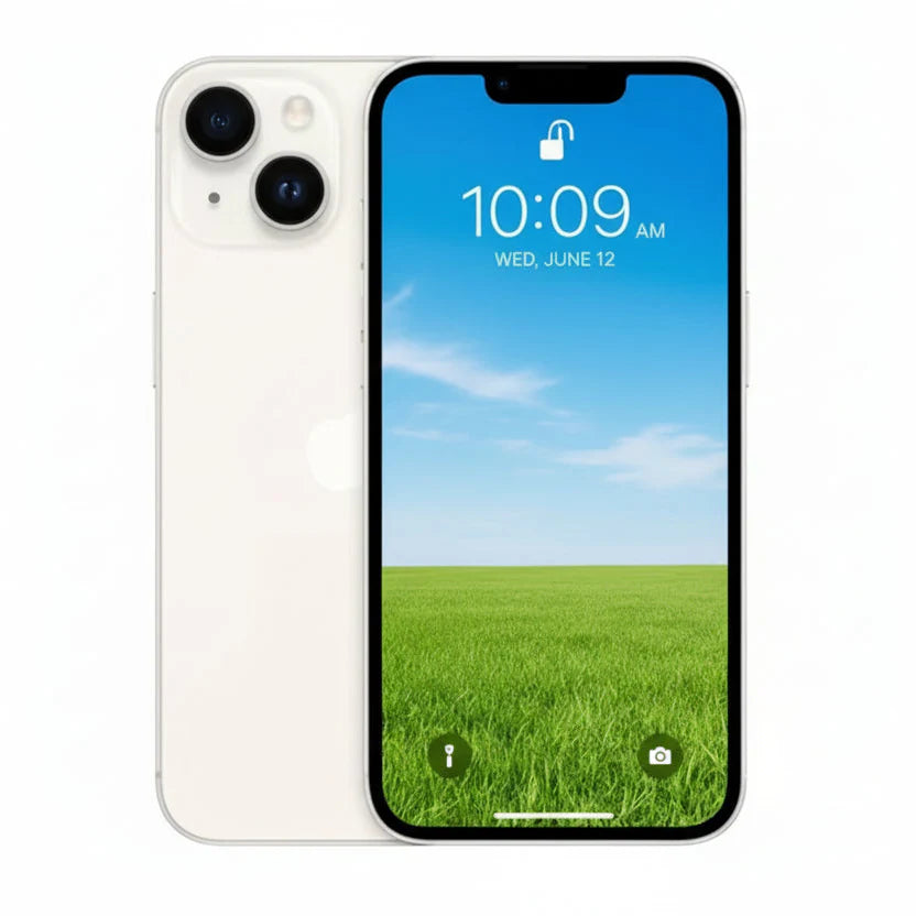 Apple iPhone 14 - 128GB / 256GB / 512GB - Midnight, Starlight, (PRODUCT)RED, Blue, Purple, Yellow With 100% battery - Pristine - Refurbished Apple