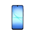 Blue Galaxy A17 5G shown angled to showcase both screen and rear design