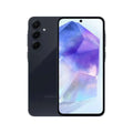 Galaxy A55 5G Navy shown front view with full display and body visible