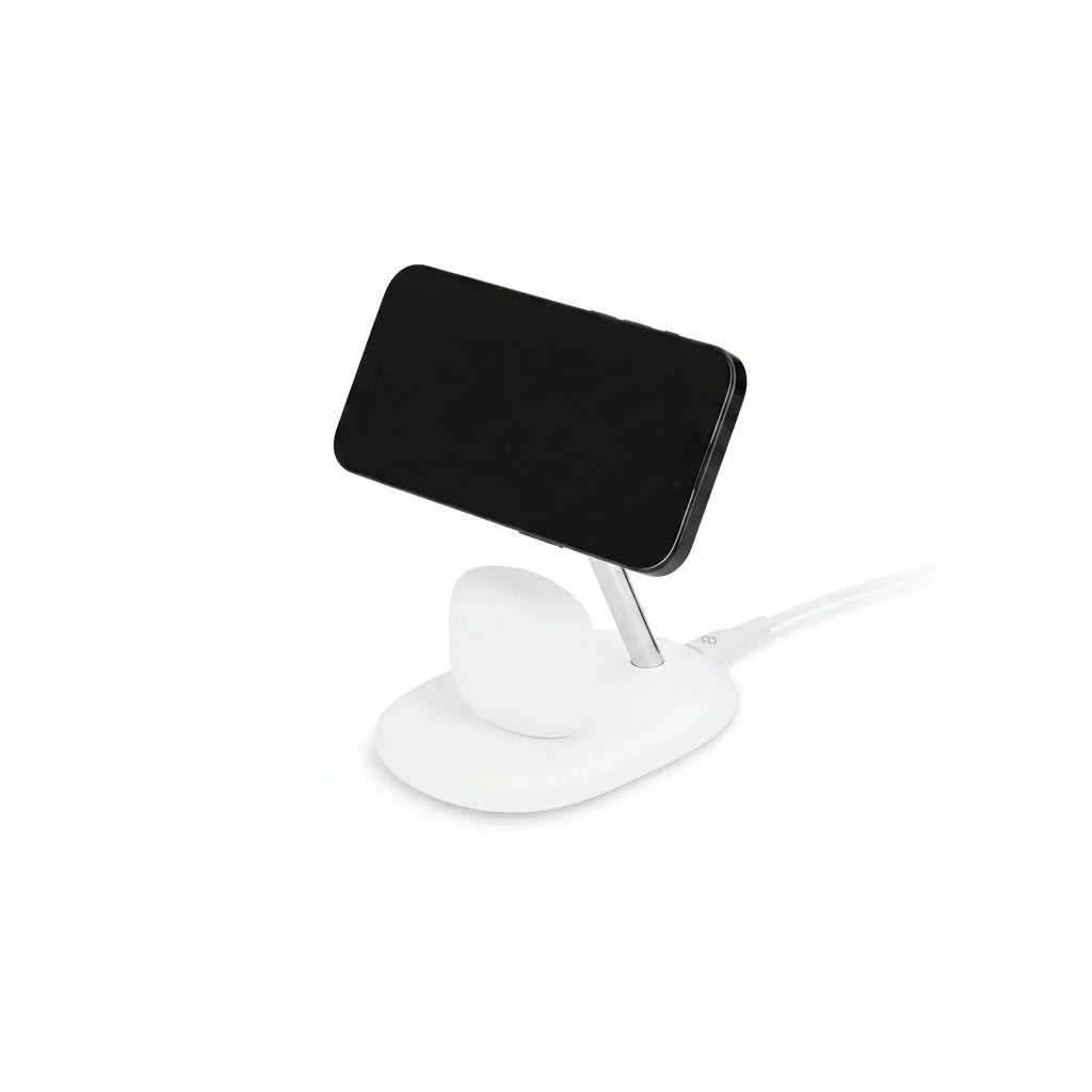 SPROUT Qi2 Magnetic 2-in-1 Wireless Charger - White - Fast Charging Stand for iPhone & AirPods - Good - Refurbished (Copy) SPROUT