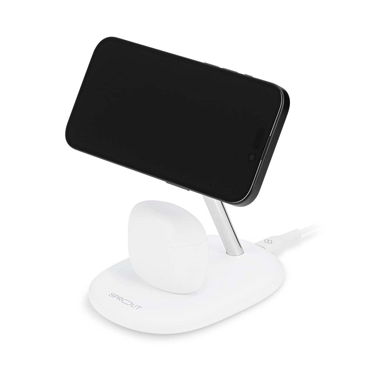 Sprout Qi2 Magnetic 2-in-1 Wireless Charger White ( AU Version ) Box Damage