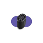 Small black Soundwave speaker angled on white