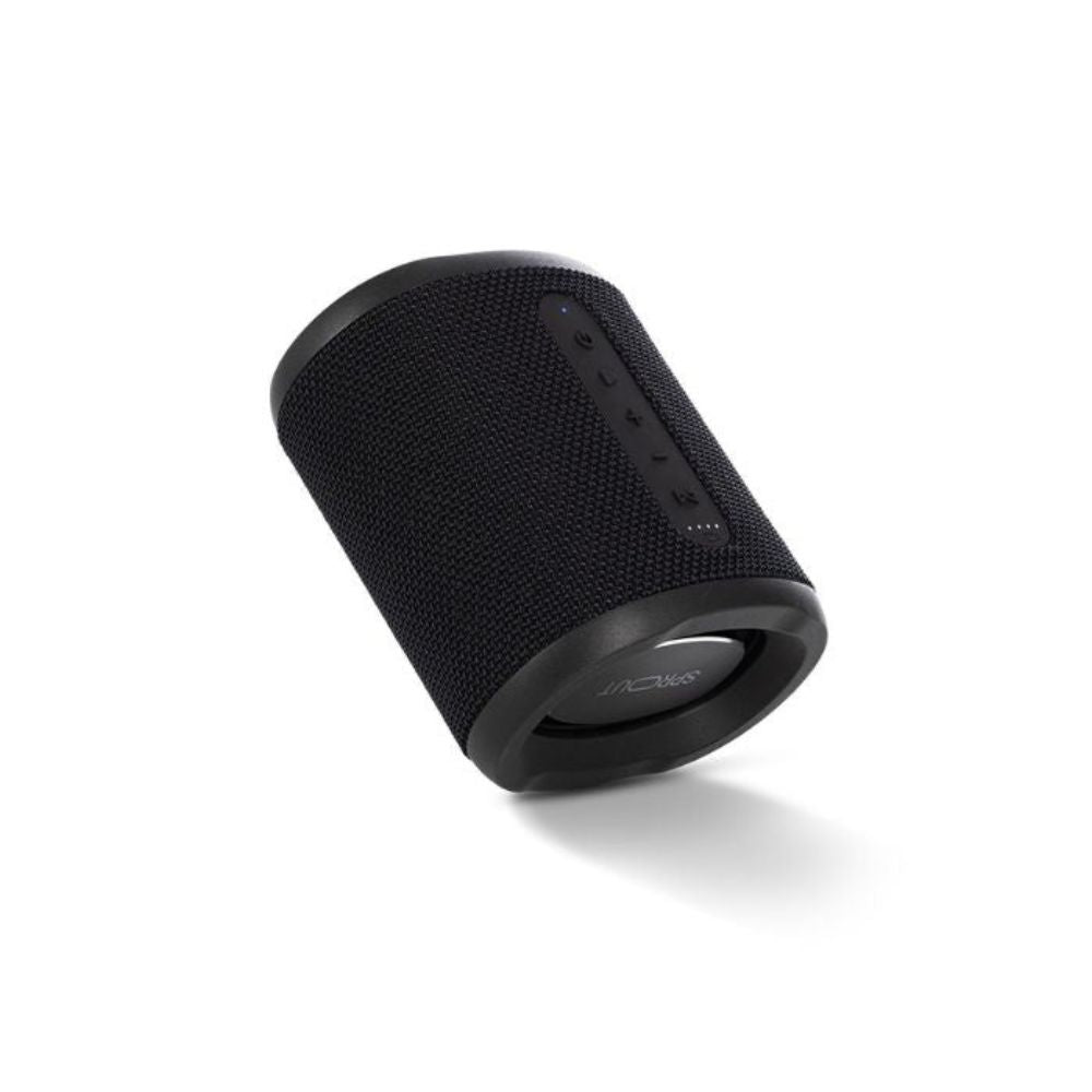 Sprout Soundwave Lite speaker side view, product details visible