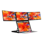 Trion Quad Monitor 15.6" Portable T Shape Laptop Screen Extender, Triple Full HD IPS 1920x1080, USB-C and Thunderbolt Compatible, for Remote Work, Trading, and Multitasking - Pristine - Refurbished Trion
