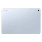Blue Samsung Galaxy Tab S10 FE tablet on white background