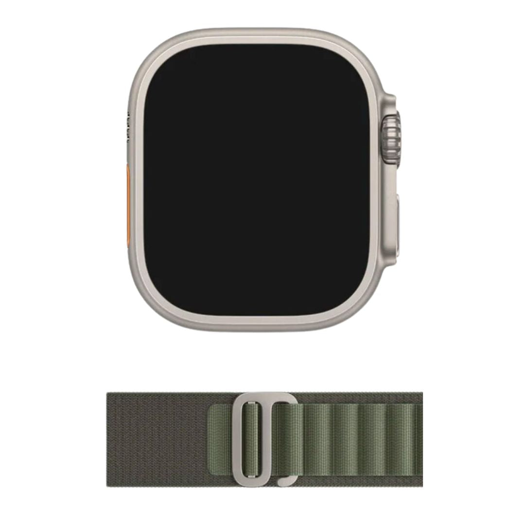 Apple Watch Ultra 49mm Titanium Case GPS + Cellular with Green Alpine Loop Apple