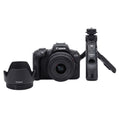 Canon EOS R50 Creator Bundle with Lens, Grip & Mic – Black