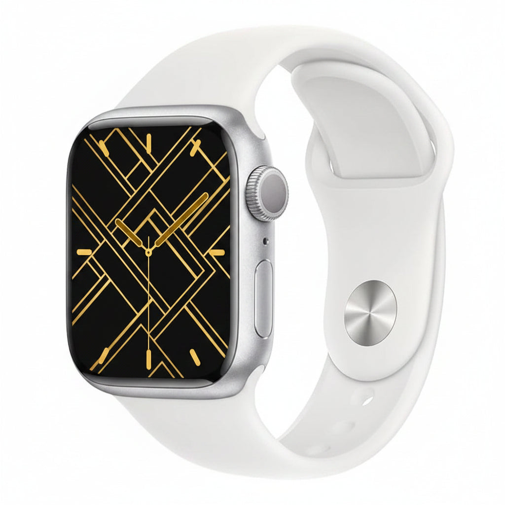 Apple Watch Series 9 41MM GPS + Cellular - Aluminum Case Silver Sport band With 100% Battery - Pristine - Refurbished