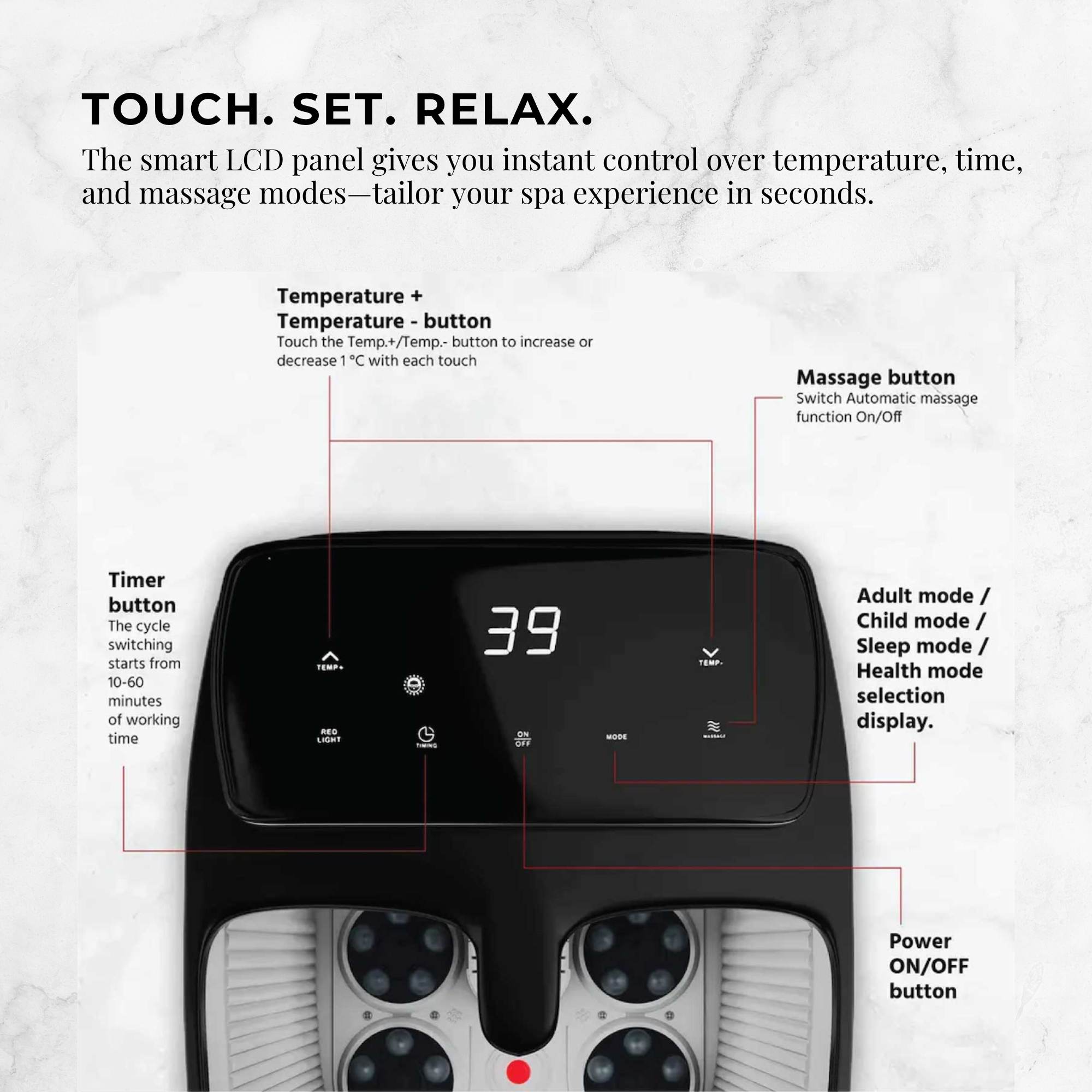 Orku Foot Spa Automatic Water Heating Massager - Electric Pedicure Bath (Copy) Tristar Online