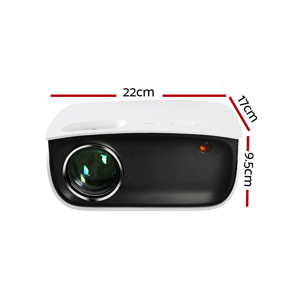 Devanti Portable Mini Video Projector 1080P Wifi Home Theater HDMI - White