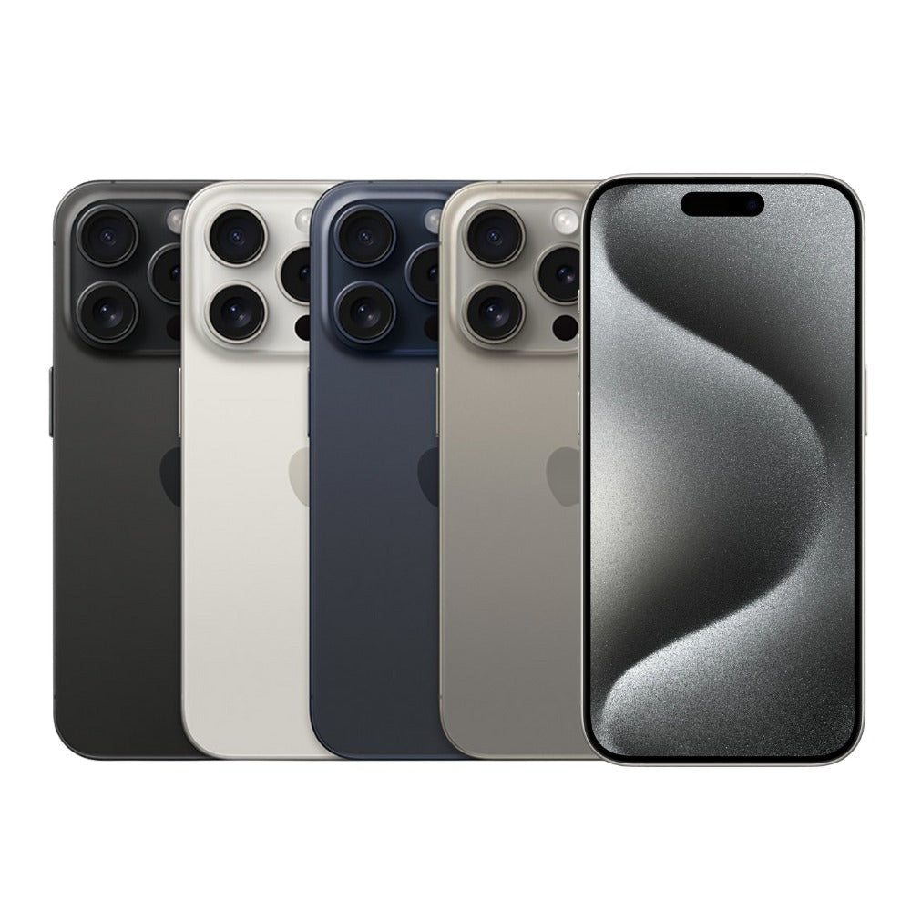Apple iPhone 15 Pro - 128GB / 256GB / 512GB / 1TB - Black, White, Blue, Natural Titanium - Pristine - Refurbished