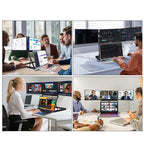 Trion Quad Monitor 15.6" Portable T Shape Laptop Screen Extender, Triple Full HD IPS 1920x1080, USB-C and Thunderbolt Compatible, for Remote Work, Trading, and Multitasking - Pristine - Refurbished Trion