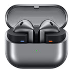 True wireless earbuds in a charging case on a white background