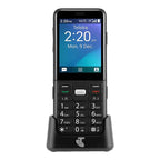 Refurbished ZTE Easycall 5 4GX Black – full device on neutral background