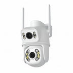 Dual Lens Outdoor PTZ WiFi Security Camera 1080P/4MP Auto Tracking Night Vision IP66 Waterproof