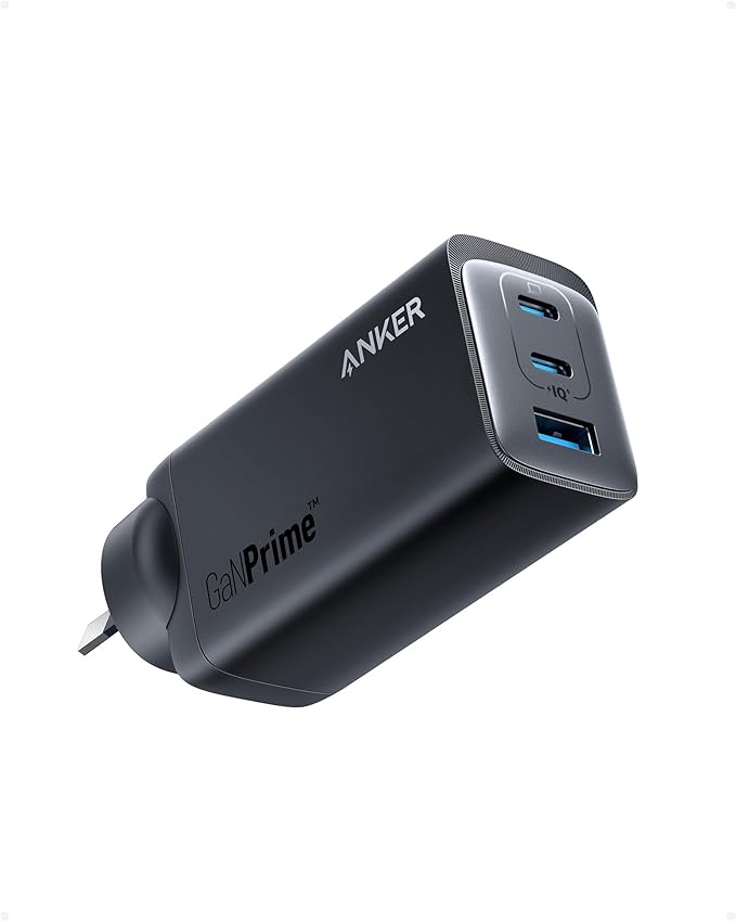 Anker 737 GaNPrime 120W 3-Port USB-C + USB-A Wall Charger (Compact High-Power) – Black ANKER