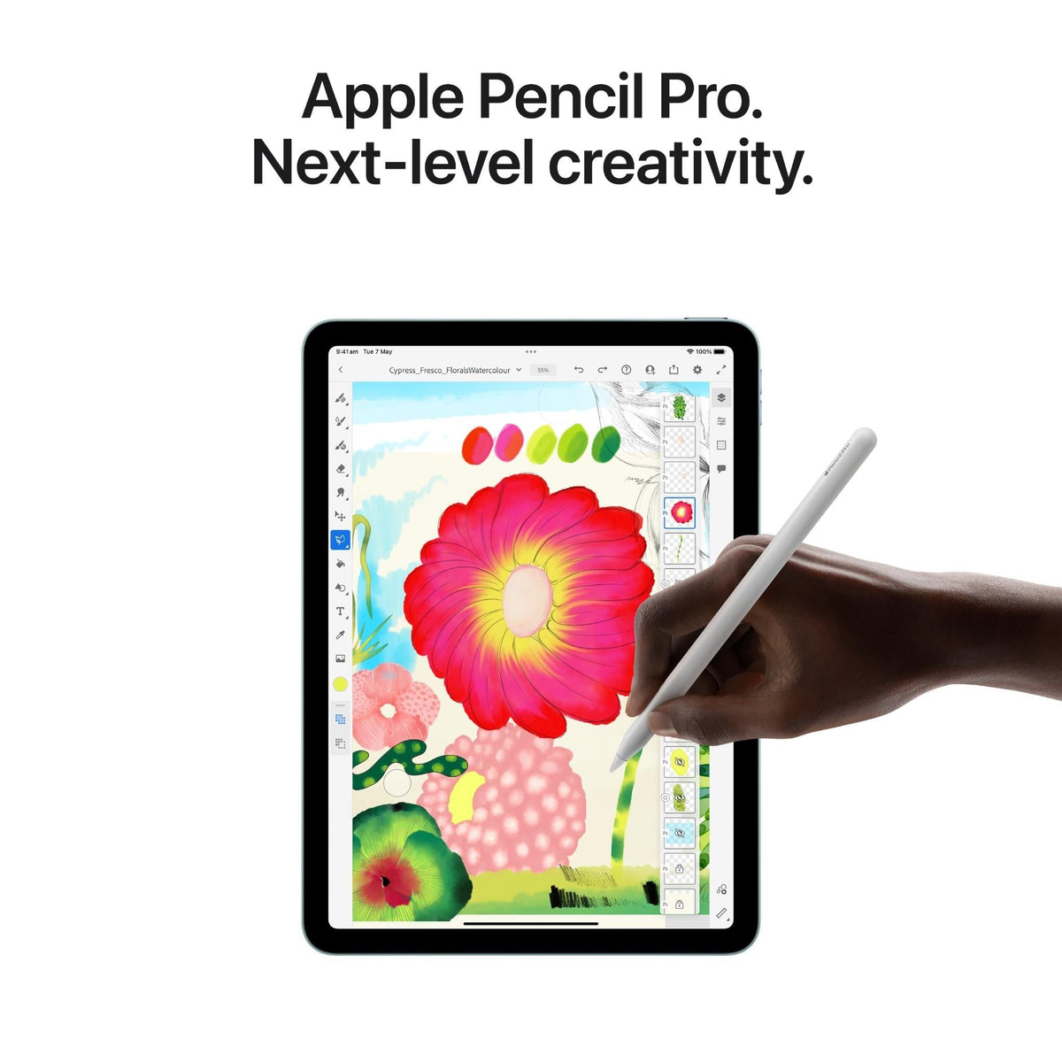 Apple iPad Air M2 13-inch Wi-Fi + Cellular 128GB with Standard Glass - Space Grey (Box Damaged)