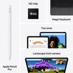 Apple iPad Air M2 13-inch Wi-Fi + Cellular 128GB with Standard Glass - Space Grey (Box Damaged)