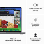 Apple MacBook Pro 14-inch with M3 Chip, 8-Core CPU 10-Core GPU 8GB RAM 512GB SSD - Space Grey (AU Version)