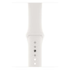 Apple Watch Series 5 44mm Silver Aluminum Case (GPS + Cellular) w/ White Sport Band - Excellent - Refurbished (AU Version)