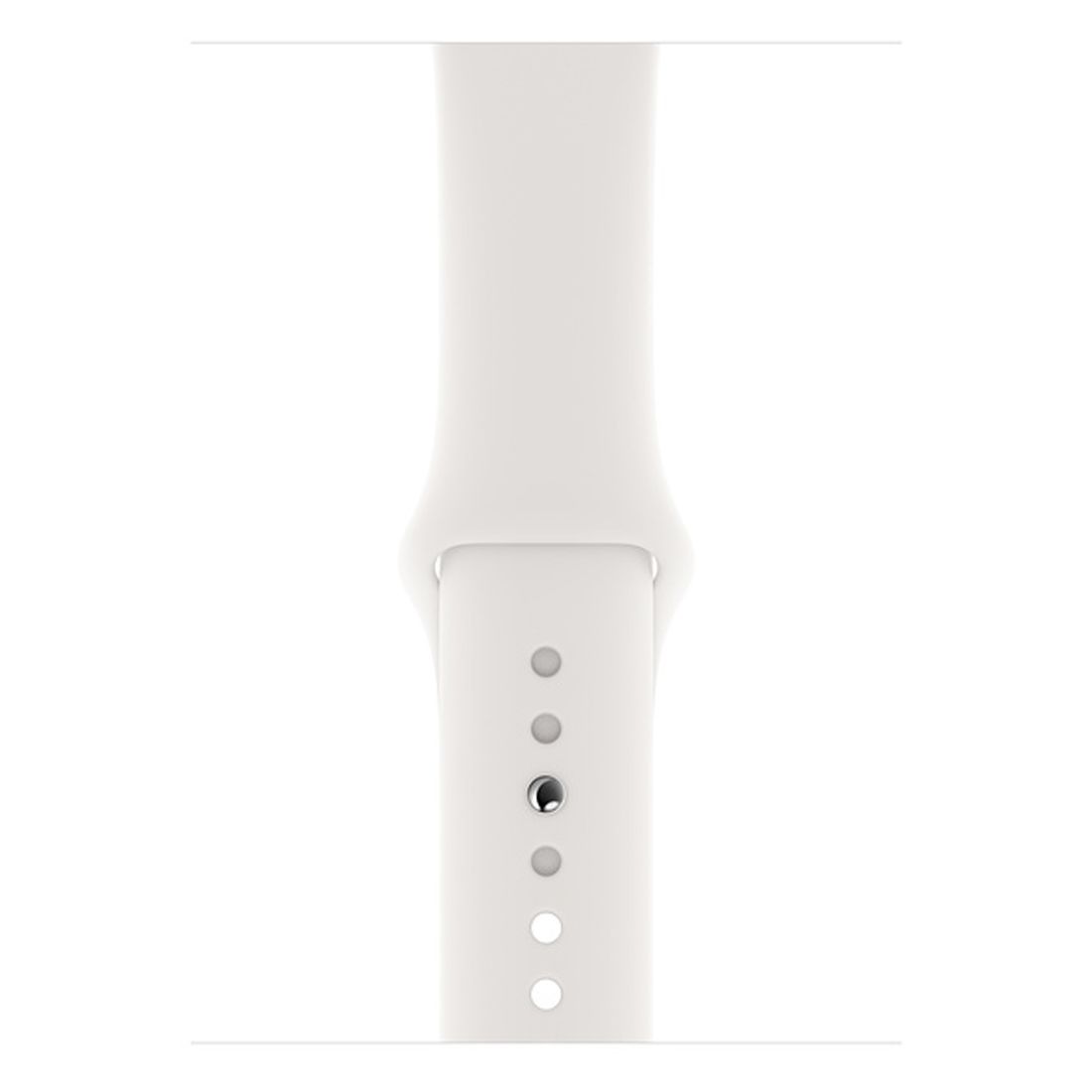 Apple Watch Series 5 44mm Silver Aluminum Case (GPS + Cellular) w/ White Sport Band - Excellent - Refurbished (AU Version)