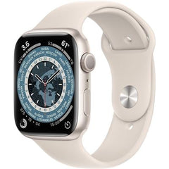 Apple Watch S7 GPS 41mm Starlight Aluminium Case with Starlight Sport Band (Refurbished Grade-B )