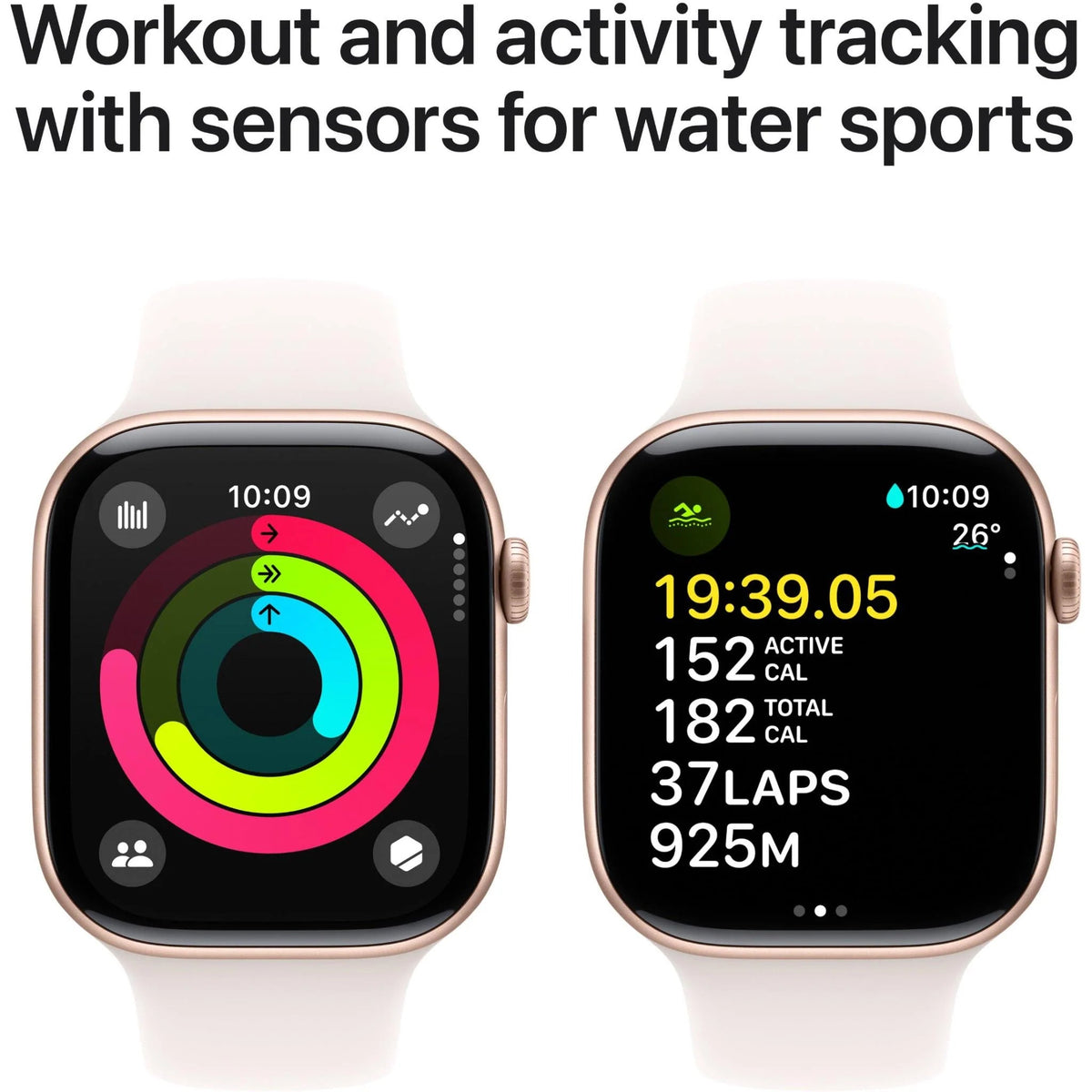 Apple Watch Series 10 42mm Aluminum Case GPS Cellular Sport Band Rose Gold (S/M)  (AU Version) - Pristine – Refurbished Apple