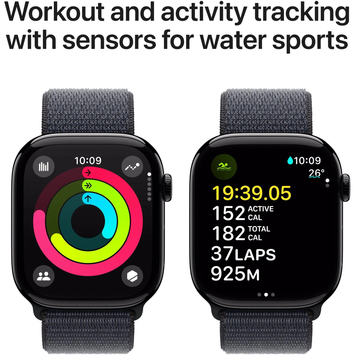 Apple Watch Series 10 46mm Jet Black Aluminium Case GPS + Cellular Sport Loop AU Version ( Open Never Used )