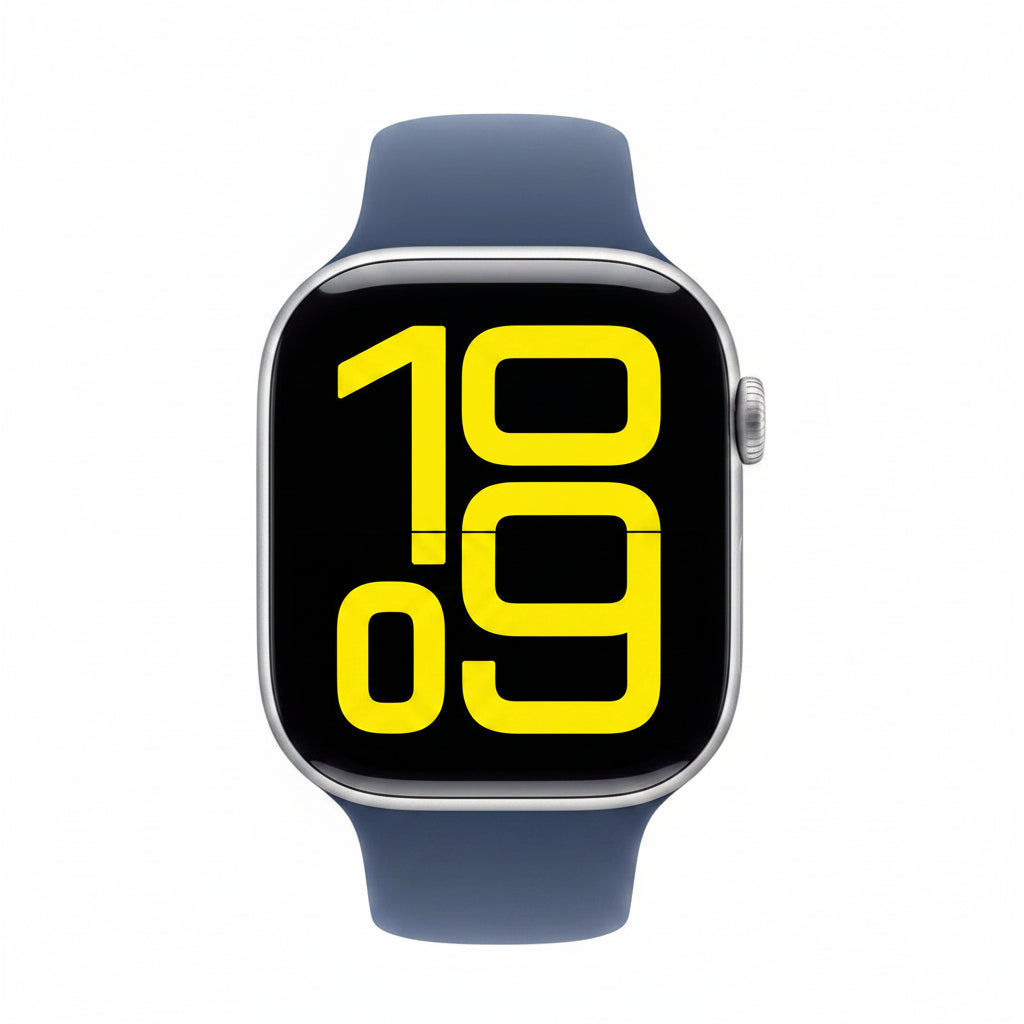 Apple Watch Series 10 46mm Silver Aluminium Case Denim Sport Band (M/L) GPS + Cellular Smartwatch (Copy) Apple
