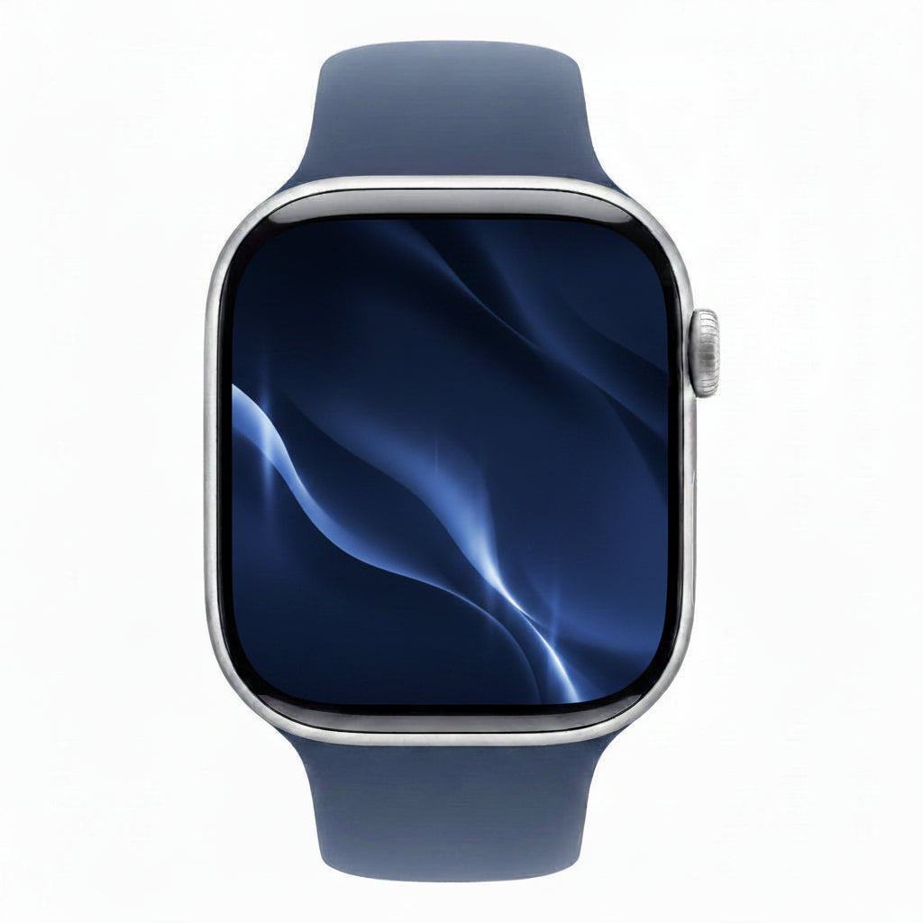 Apple Watch Series 10 46mm Silver Aluminium Case Denim Sport Band (M/L) GPS + Cellular Smartwatch (Copy) Apple