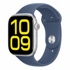 Apple Watch Series 10 46mm Silver Aluminium Case Denim Sport Band (M/L) GPS + Cellular Smartwatch (Copy) Apple