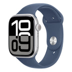 Apple Watch Series 10 46mm Silver Aluminium Case Denim Sport Band (M/L) GPS + Cellular Smartwatch (Copy) Apple