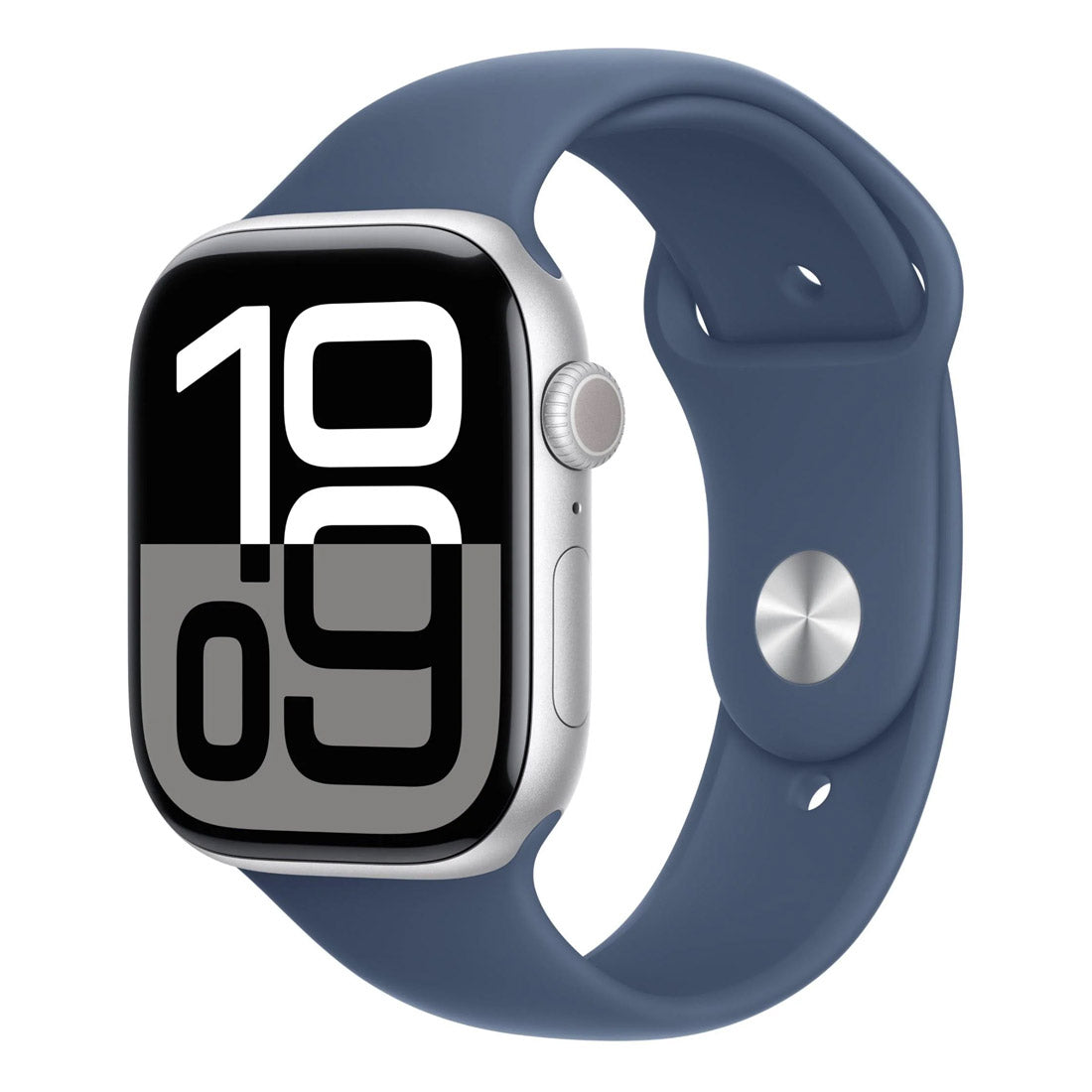 Apple Watch Series 10 46mm Silver Aluminium Case Denim Sport Band (M/L) GPS + Cellular Smartwatch (Copy) Apple