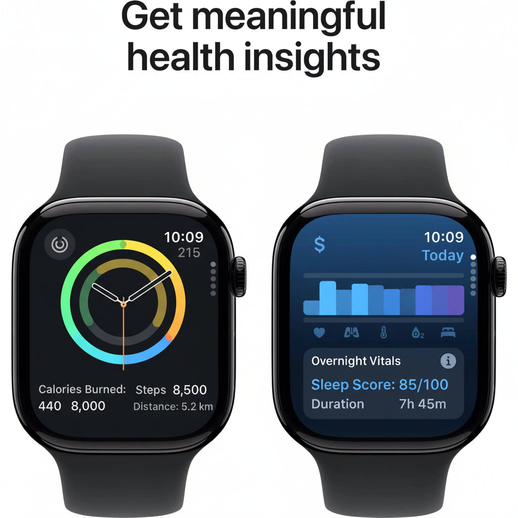 Apple Watch Series 11 46mm Jet Black Aluminium Case GPS Sport Band (M/L) – Black APPLE