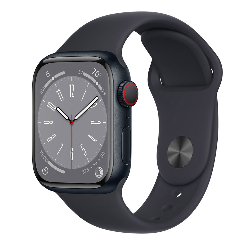 Apple Watch Series 8 GPS, 41mm Midnight Aluminium Case with Midnight Sport Band - Refurbished (Grade-B)