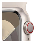 Apple Watch Series 9 45mm GPS + Cellular Starlight Aluminium Case w/ Starlight Sport Band (M/L) - Excellent - Refurbidhed Apple