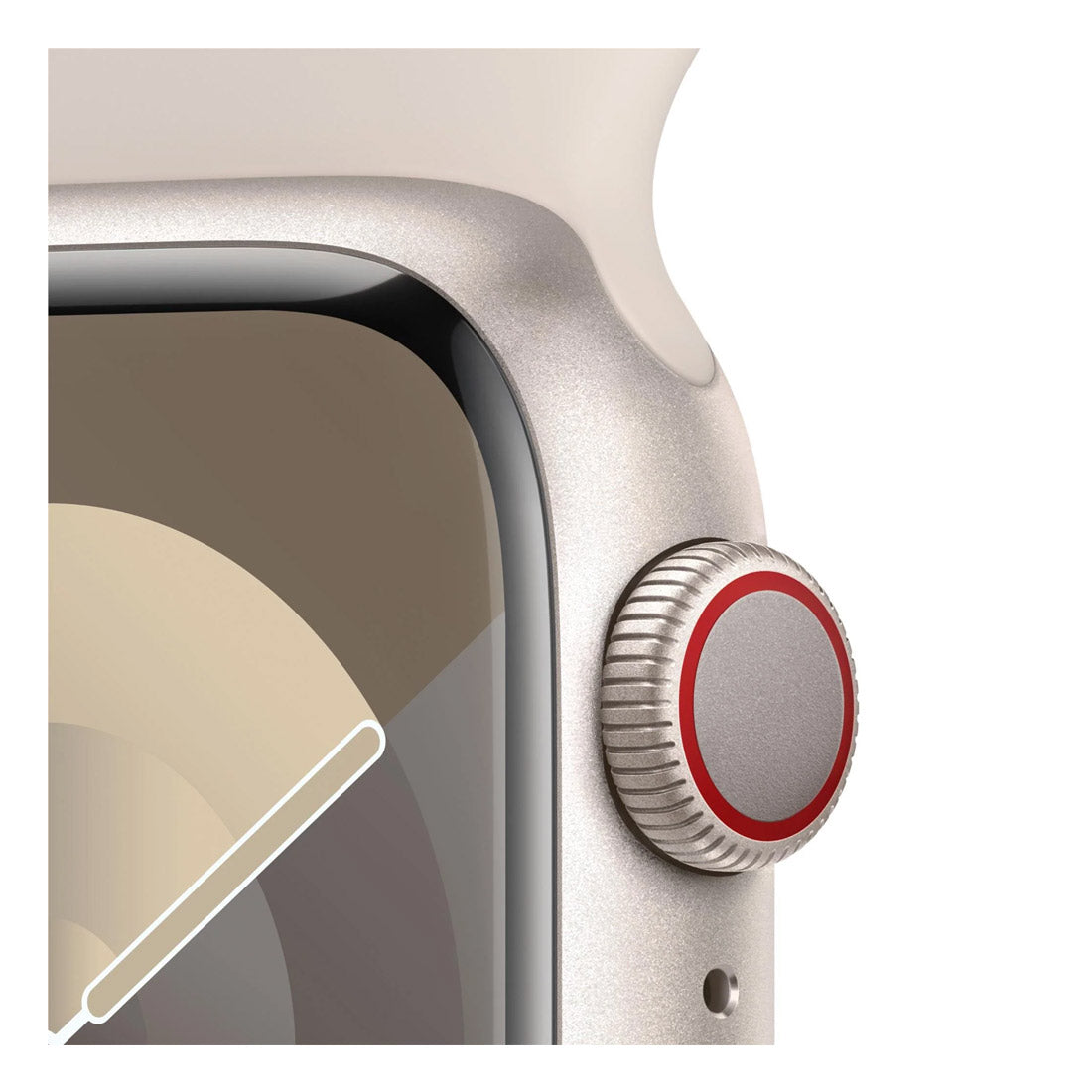 Apple Watch Series 9 45mm GPS + Cellular Starlight Aluminium Case w/ Starlight Sport Band (M/L) 