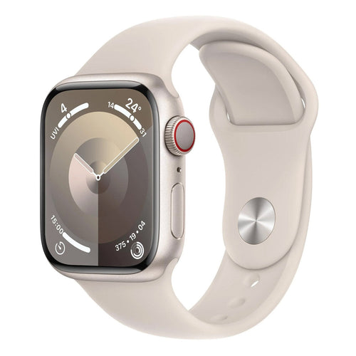 Apple Watch Series 9 45mm GPS + Cellular Starlight Aluminium Case w/ Starlight Sport Band (M/L) 